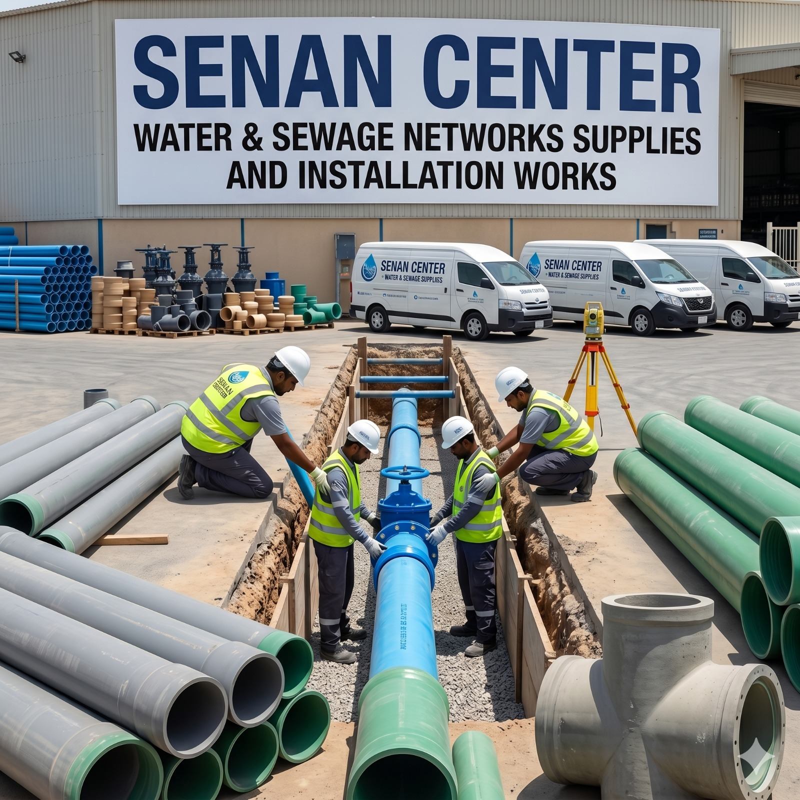 Water and sewage network installation supplies